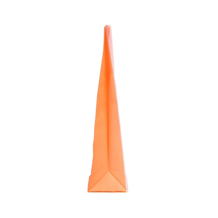 Blockbodenbeutel Neon Orange 5,1x5,1x21 cm mit Bodenblatt (100 Stück) [FGPB11NO]