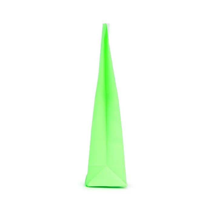 Blockbodenbeutel Neongrün 5,1x5,1x21 cm mit Bodenblatt (100 Stück) [FGPB11NG]