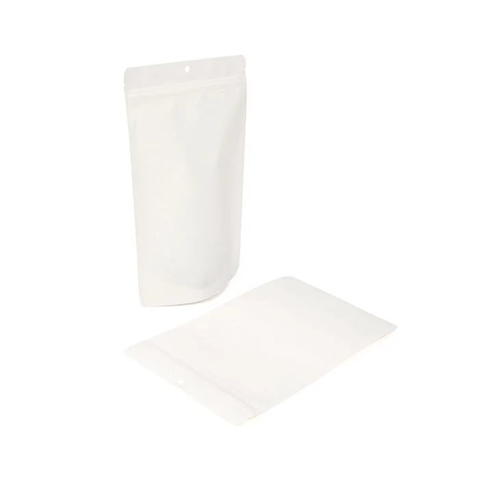 Standbodenbeutel Weiß Kraft Umweltfreundlich 17,2x8,9x28,6 cm (100 Stück) [ZBGEK4W]