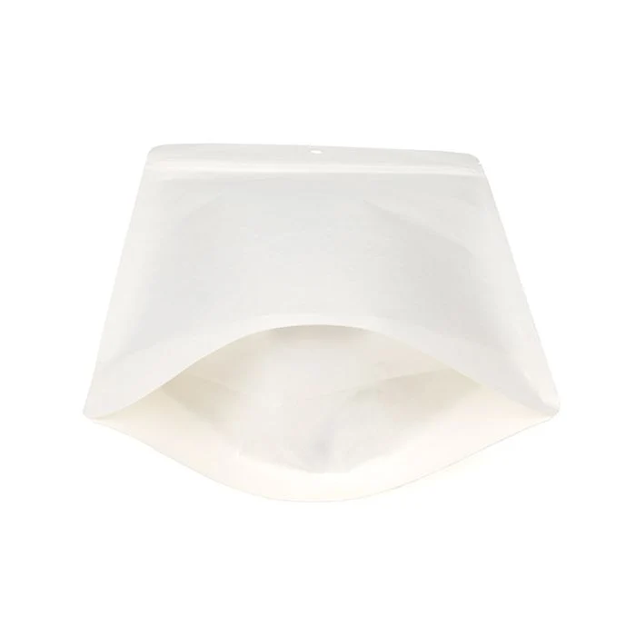 Standbodenbeutel Weiß Kraft Umweltfreundlich 17,2x8,9x28,6 cm (100 Stück) [ZBGEK4W]