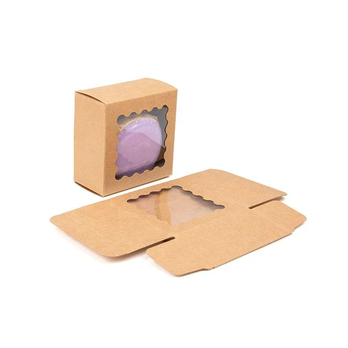 Kraft-Box mit gewölbtem Fenster 7x3,7x7 cm (25 Stück) [WKRG227]