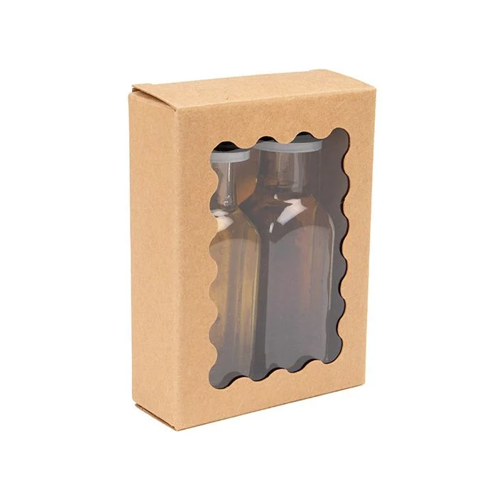 Kraft Box mit gewölbten Fenster 6,7x2,5x9,1 cm (25 Stück) [WKRG172]
