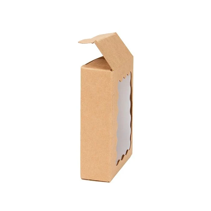 Kraft Box mit gewölbten Fenster 6,7x2,5x9,1 cm (25 Stück) [WKRG172]