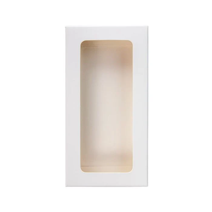 Pappschachteln Kraft weiß mit Fenster 7x2.1x13.8 cm (25 Stück) [WKRGW315]