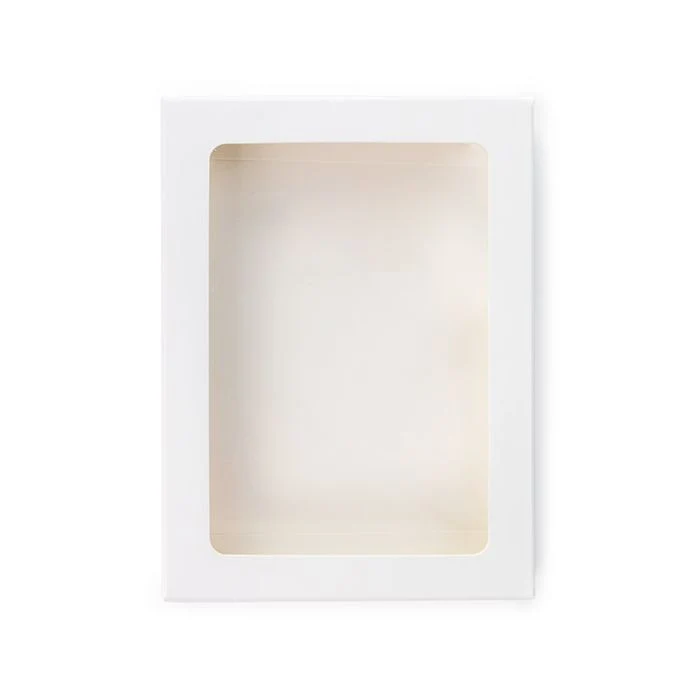 Pappschachteln Kraft weiß mit Fenster 10.2x2.1x13.8 cm (25 Stück) [WKRGW313]