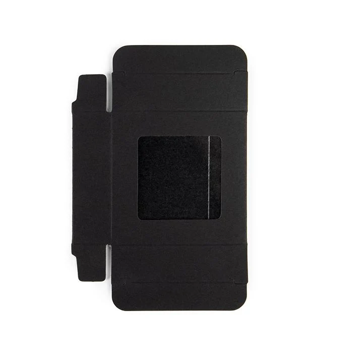 Pappschachteln Kraft schwarz mit Fenster 7x2.1x6.8 cm (25 Stück) [WKRGB319]