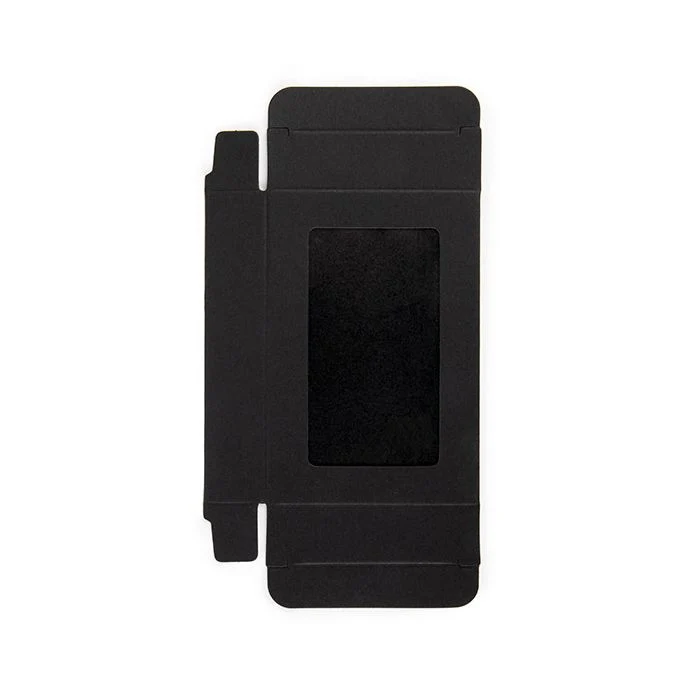 Pappschachteln Kraft schwarz mit Fenster 7x2.1x10.3 cm (25 Stück) [WKRGB317]