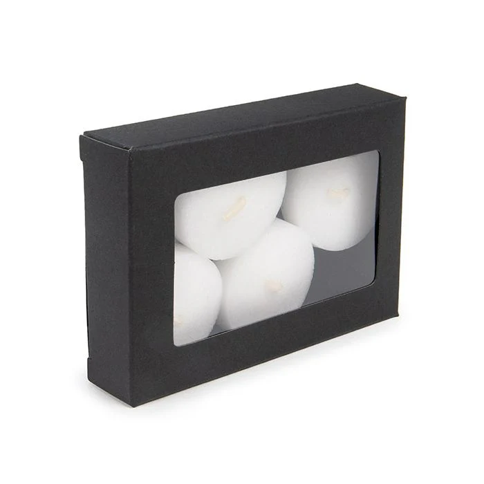 Pappschachteln Kraft schwarz mit Fenster 7x2.1x10.3 cm (25 Stück) [WKRGB317]