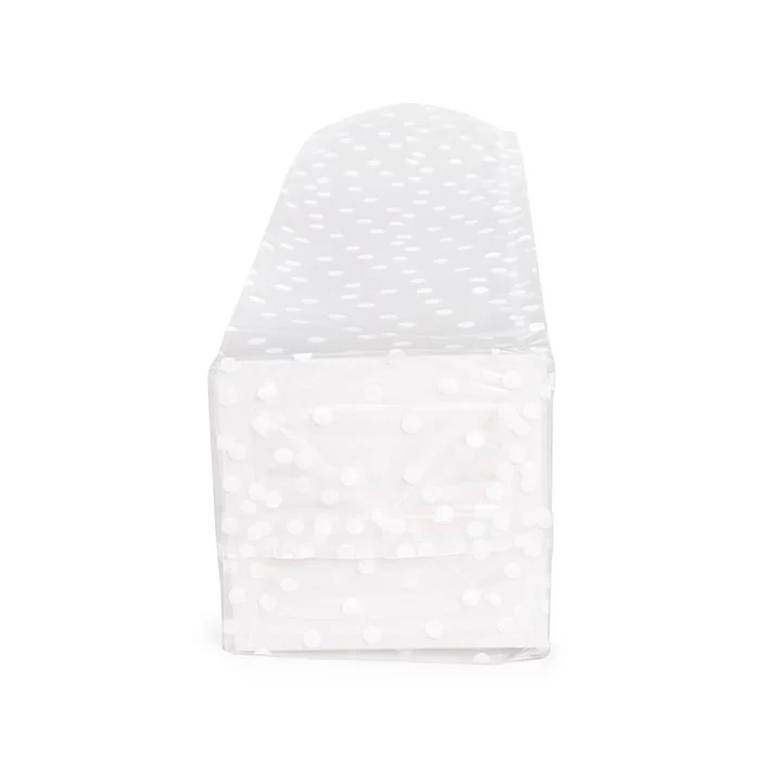 Blockbodenbeutel mit Polka Dots 5,1x5,1x21 cm mit Bodenblatt (100 Stück) [FFGPB11D]