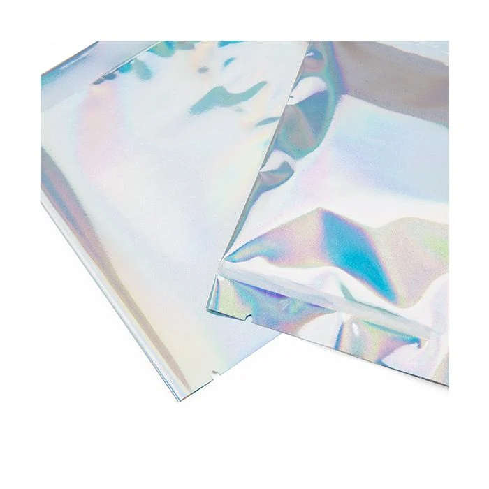 Plastik Klappenbeutel Holografisch 10,2x10,2 cm (25 Stück) [SVP44H]