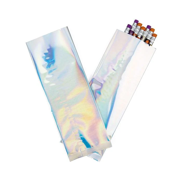 Plastik Klappenbeutel Holografik 7,6x20,3 cm (25 Stück) [SVP38H]