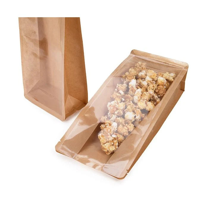 Blockbodenbeutel Kraft 12.7x7.6x30.5 cm (100 Stück) [BB3K]