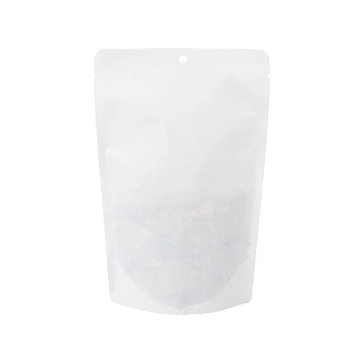 Standbodenbeutel Kraft Weiß Umweltfreundlich 14,9x8,9x23,2 cm (100 Stück) [SUPEK7W]