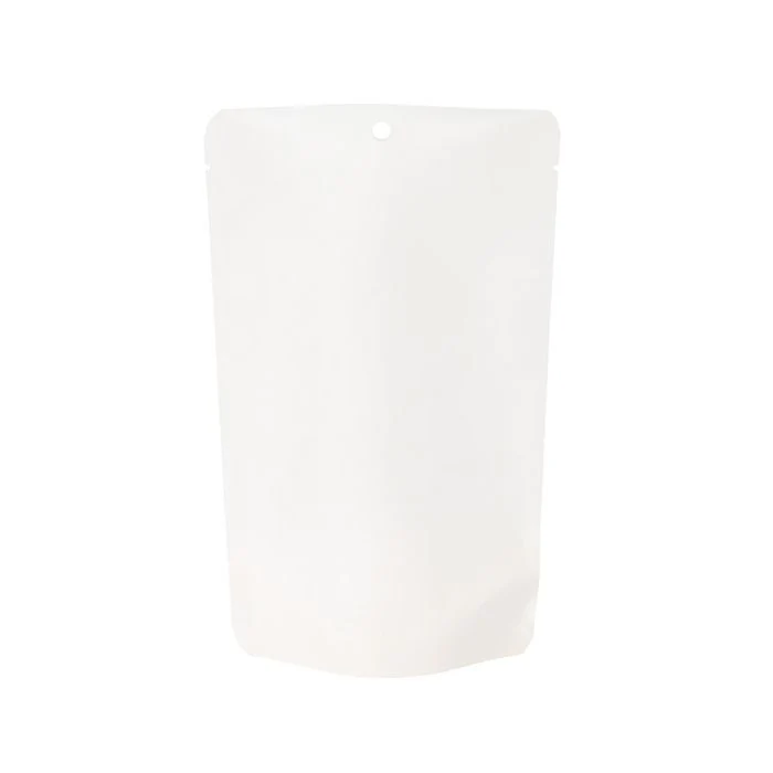 Standbodenbeutel Kraft Weiß Umweltfreundlich 13x7,9x20,6 cm (100 Stück) [SUPEK3W]