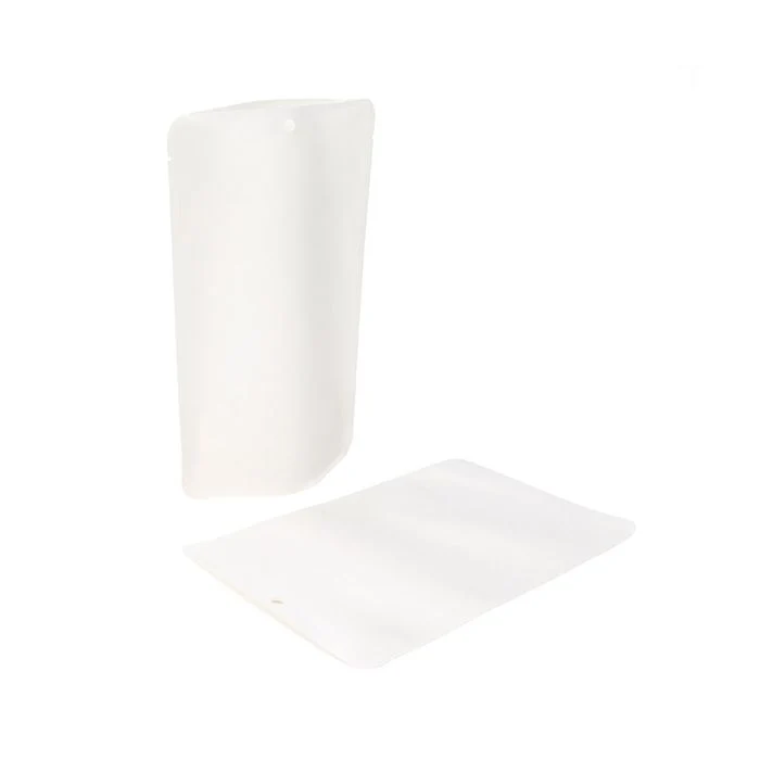 Standbodenbeutel Kraft Weiß Umweltfreundlich 13x7,9x20,6 cm (100 Stück) [SUPEK3W]