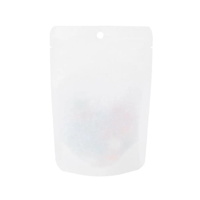 Standbodenbeutel Kraft Weiß Umweltfreundlich 10,2x6x15,2 cm (100 Stück) [SUPEK2W]