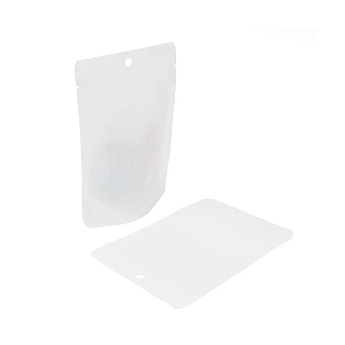 Standbodenbeutel Kraft Weiß Umweltfreundlich 10,2x6x15,2 cm (100 Stück) [SUPEK2W]