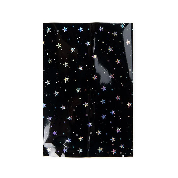 Kunststoffbeutel Schwarz Holografische Sterne 10,2x15,2 cm und Verschweißbar (25 Stück) [SVP46HB]