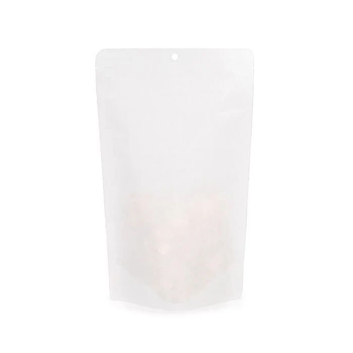 Standbodenbeutel Kraft Weiß Umweltfreundlich 17,1x8,9x28,6 cm (100 Stück) [SUPEK4W]