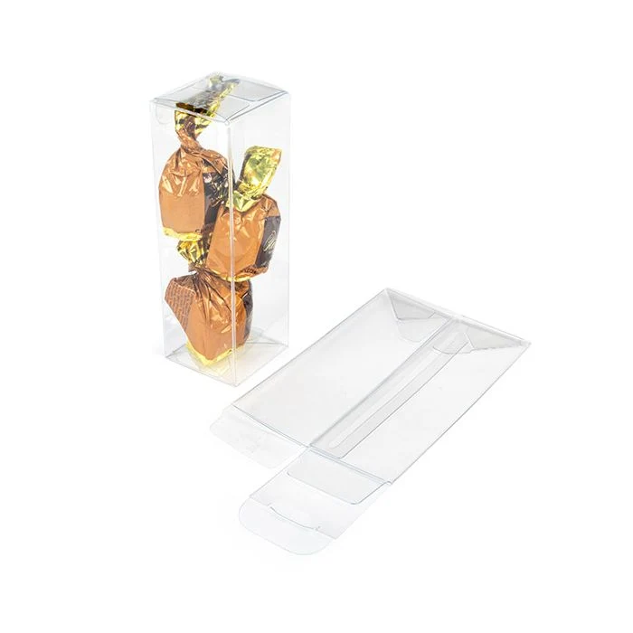 Klarsichtschachteln rPET mit Automatikboden 4.1x4.1x12.7 cm (25 Stück) [PLB34R]