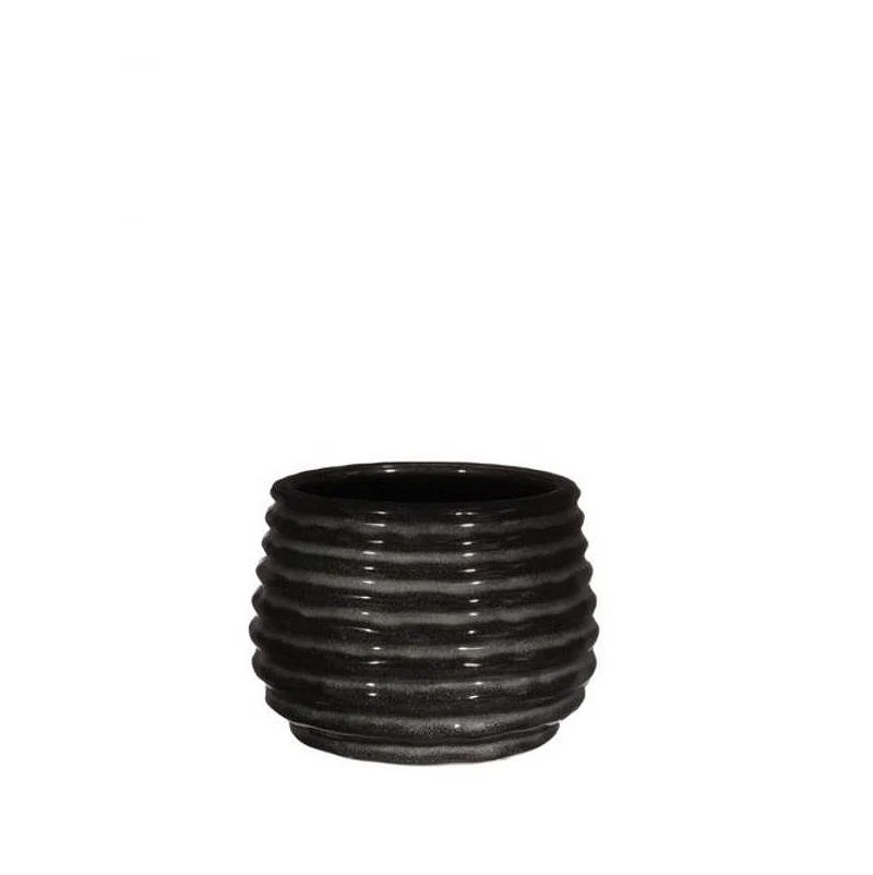 Topf Schwarz Anthrazit Rise Ø6,5 x h: 8 cm (12 Stück) [IFS-33972]
