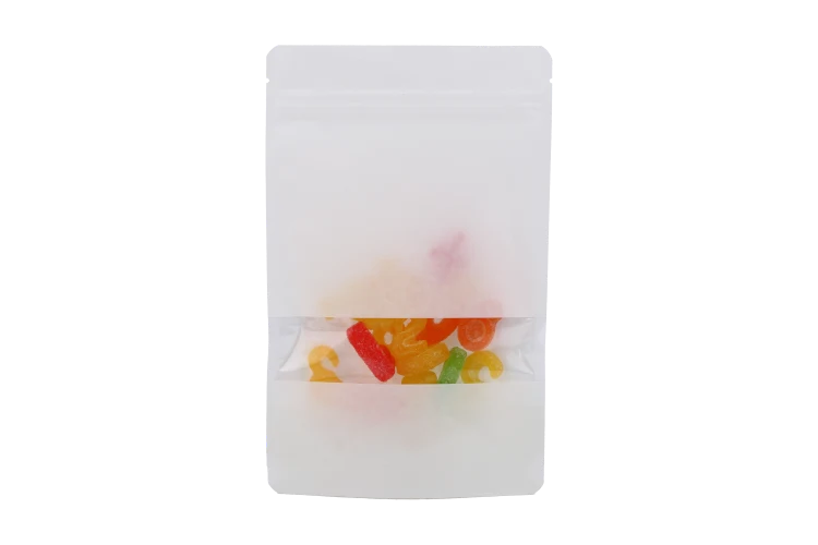Standbodenbeutel weiß Kraft 13x7x20.5cm | 110 Gramm (100 Stück) [ZBGW3WK]