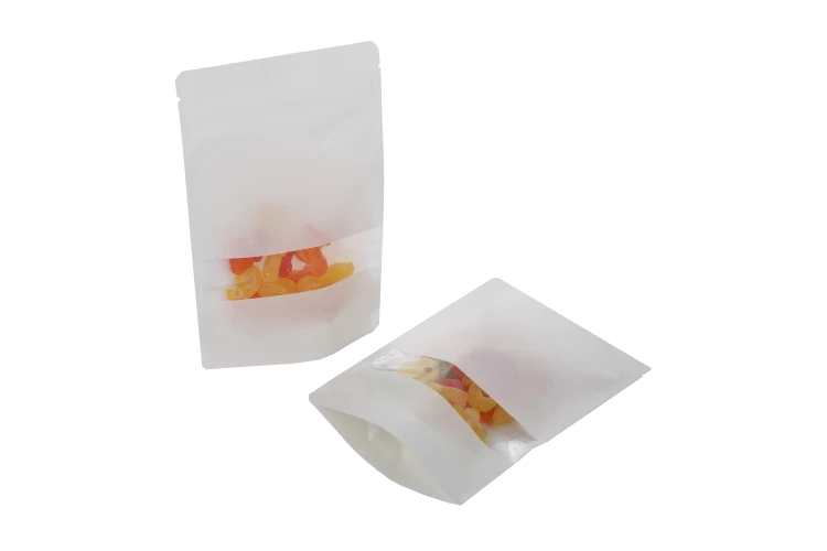 Standbodenbeutel weiß Kraft 13x7x20.5cm | 110 Gramm (100 Stück) [ZBGW3WK]
