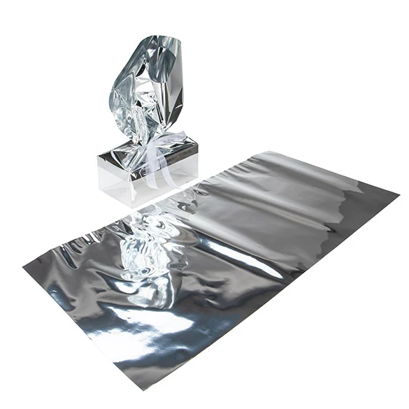 Folientopper Metallic Silber 30,5x63,5 cm (25 Stück) [MT4S]
