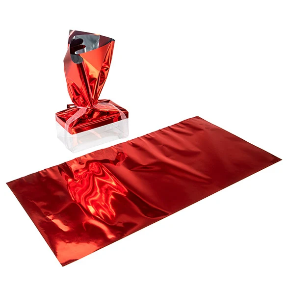 Folientopper Metallic Rot 30,5x63,5 cm (25 Stück) [MT4R]