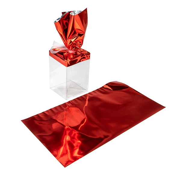 Folientopper Metallic Rot 22,9x43,2 cm (25 Stück) [MT3R]