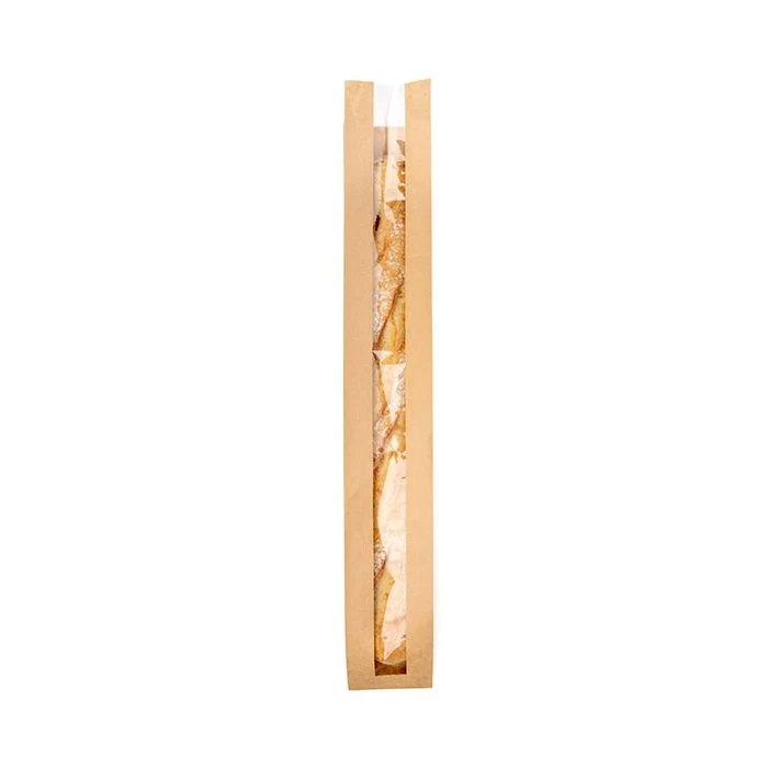 Kraft Klappenbeutel 8,9x6,4x63,5 cm mit Seitenfalte (100 Stück) [KBB2]