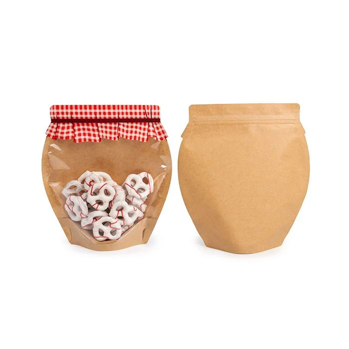 Standbodenbeutel Form eines Marmeladenglases 19,7x7,6x20,3 cm (100 Stück) [SP7JMZ]