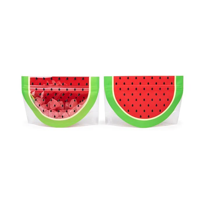 Standbodenbeutel Form der Wassermelone 20,3x7,6x13,3 cm (100 Stück) [SP3WZ]
