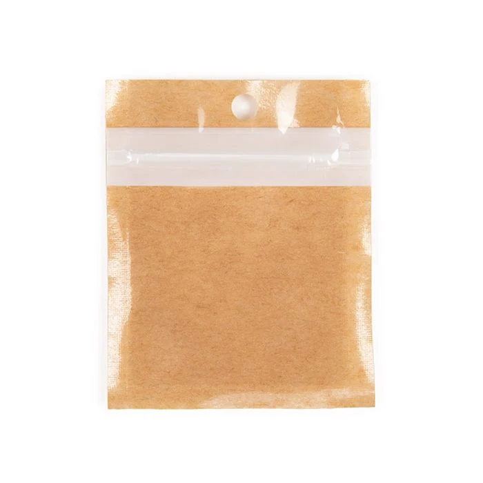 Druckverschlussbeutel Umweltfreundlich Kraft 5.1x5.1 cm (100 Stück) [HZBBE9KC]