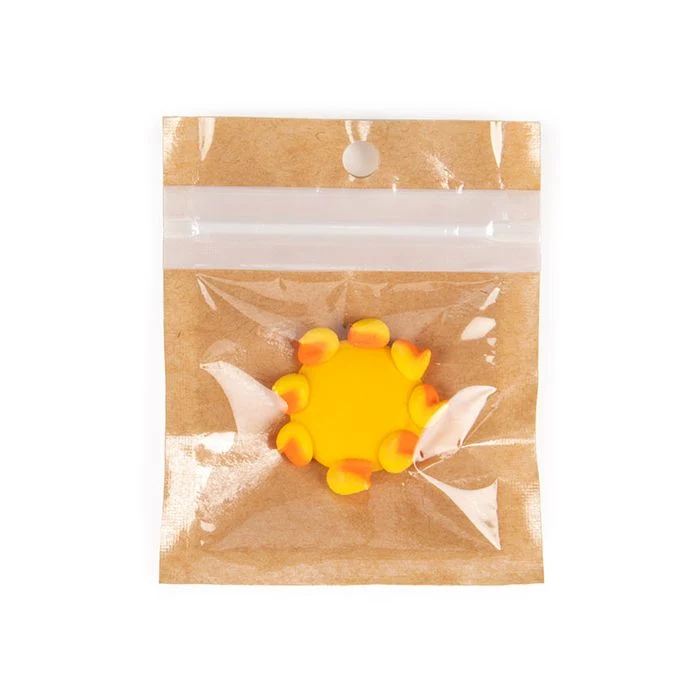 Druckverschlussbeutel Umweltfreundlich Kraft 5.1x5.1 cm (100 Stück) [HZBBE9KC]