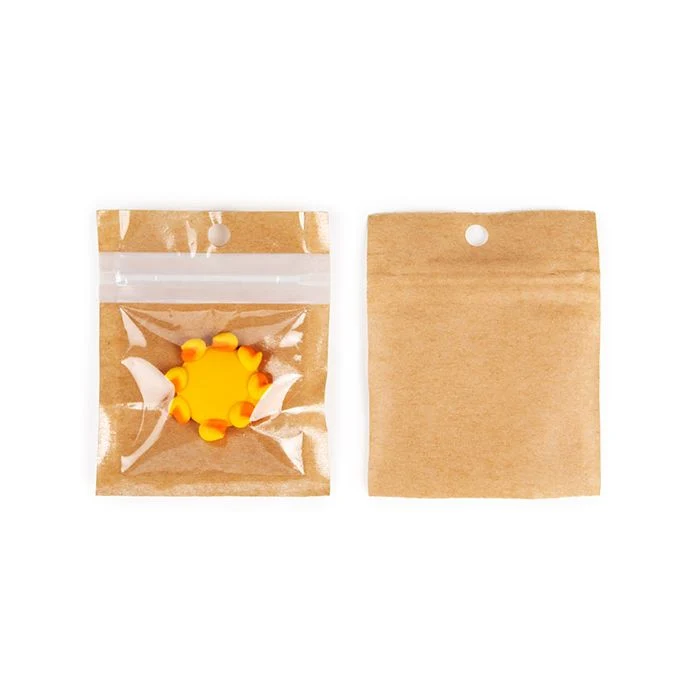 Druckverschlussbeutel Umweltfreundlich Kraft 5.1x5.1 cm (100 Stück) [HZBBE9KC]