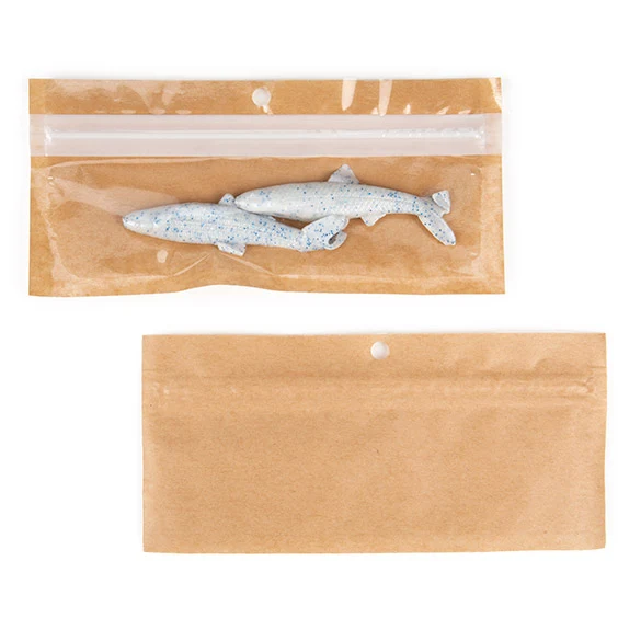 Druckverschlussbeutel Umweltfreundlich Kraft 14x4.4 cm (100 Stück) [HZBBE8KC]