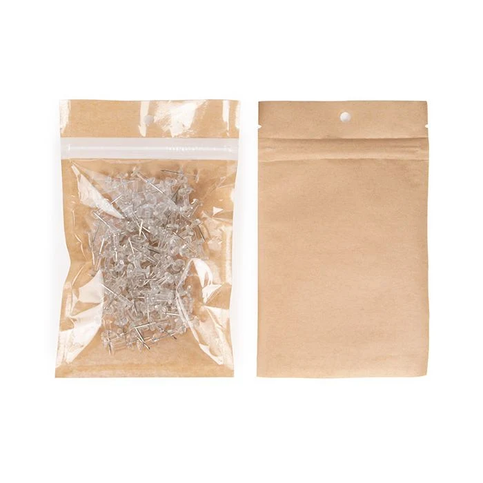 Druckverschlussbeutel Umweltfreundlich Kraft 9.2x12.7 cm (100 Stück) [HZBBE4KC]