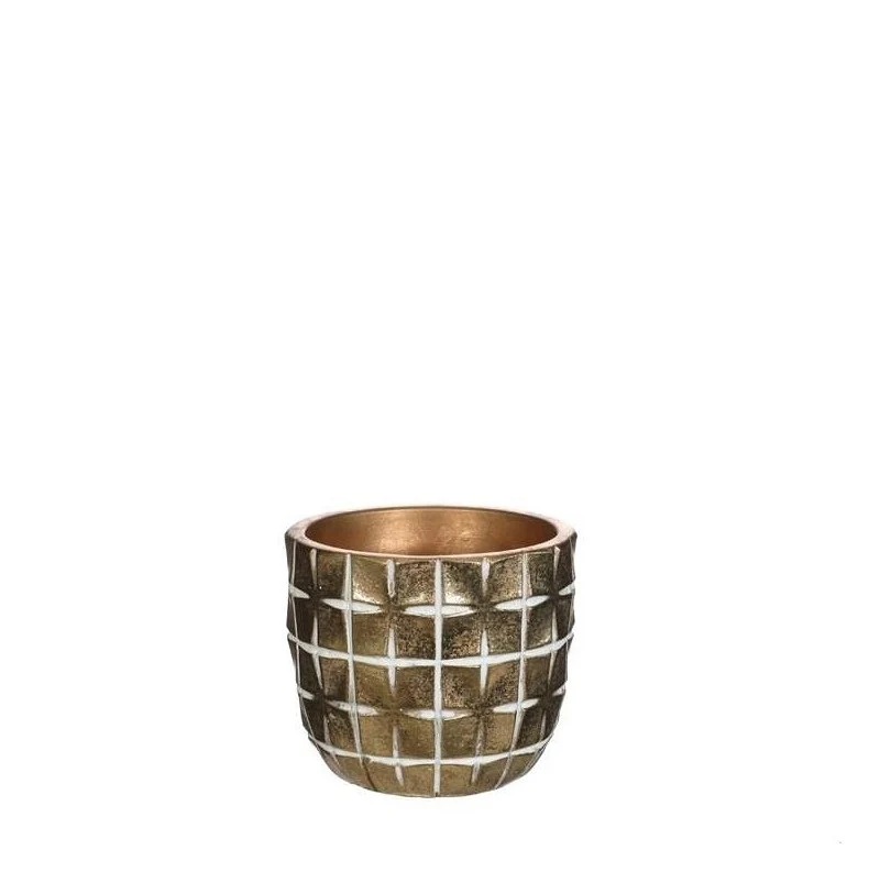 Hanoi Topf Ø7,5 x h:6,4 cm Gold (6 Stück) [IFS-33851]