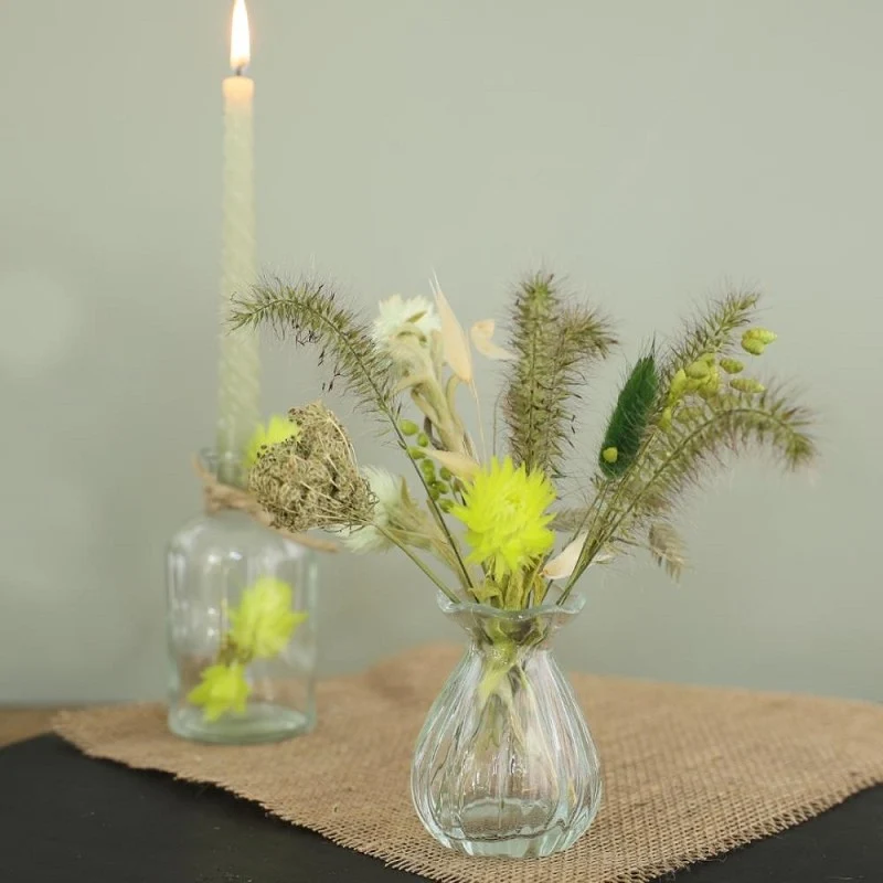 Blumenvase Ø7 h: 9 cm Transparent (12 Stück) [IFS-29800]
