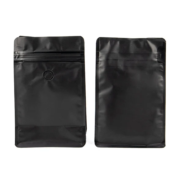 Kaffee Klappenbeutel Matt Schwarz 12,7x7,9x20,3 cm (50 Stück) [BBC2MB]