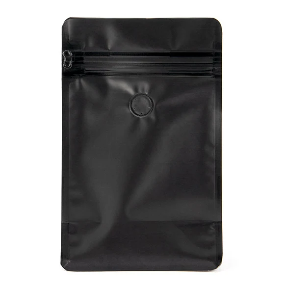 Kaffee Klappenbeutel Matt Schwarz 12,7x7,9x20,3 cm (50 Stück) [BBC2MB]