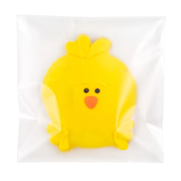 Frostweißer Plastik Klappenbeutel 14x14 cm Peal Seal (100 Stück) [B55FXL]