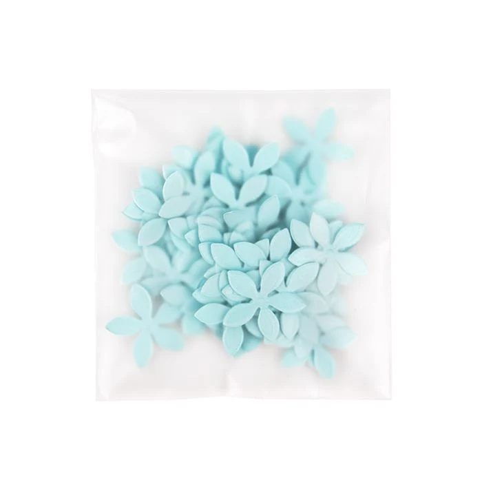 Frostweißer Plastik Klappenbeutel 10,2x10,2 cm Haftklebestreifen (100 Stück) [B44F]
