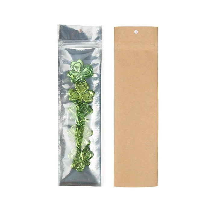 Druckverschlussbeutell Transparent/Kraft 6,4x22,9 cm (100 Stück) [HZBB1CK]