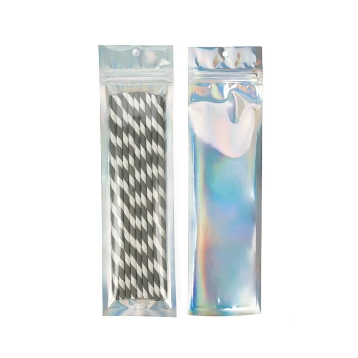 Druckverschlussbeutell Transparent/Holografisch 6,4x22,9 cm (100 Stück) [HZBB1CH]