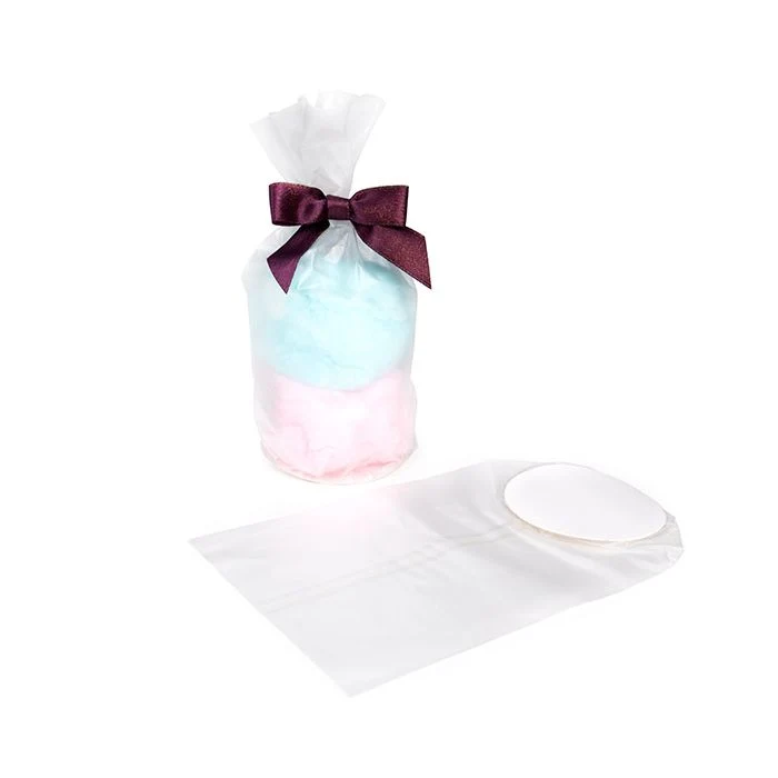 Frosted Plastikbeutel Runde Boden 10,2x25,4 cm mit Bodenblatt (50 Stück) [RPBGF4]