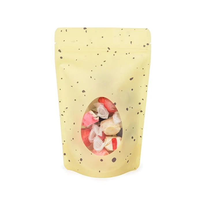 Standbodenbeutel Gelb Speckled Egg 13x7,9x20,6 cm (25 Stück) [ZBGSW3EY]