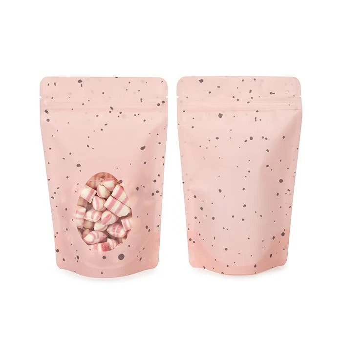 Standbodenbeutel Rosa Speckled Egg 13x7,9x20,6 cm (25 Stück) [ZBGSW3EP]