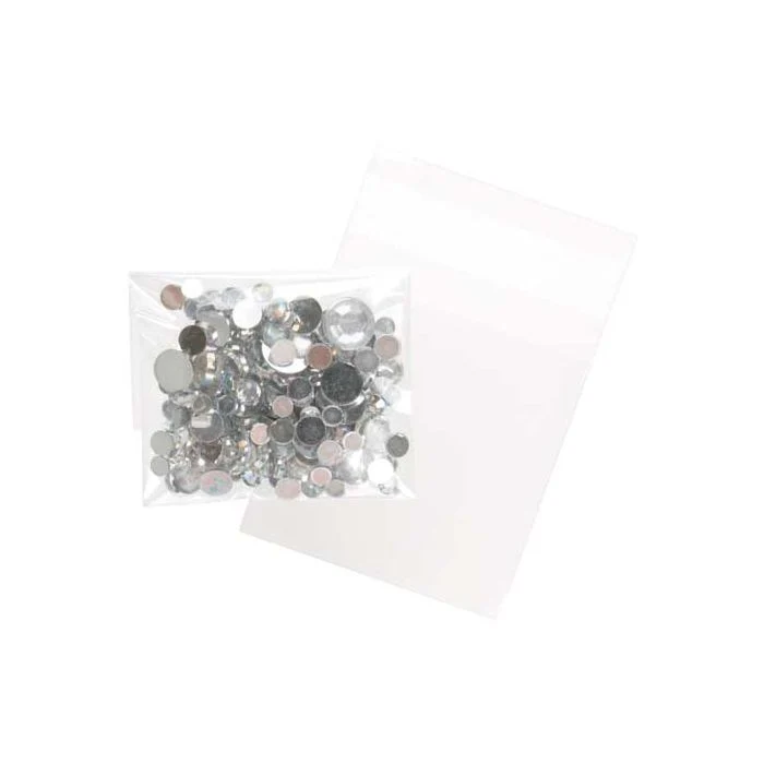 Klappenbeutel 6,8x6,8cm Hochtransparent (100 Stück) [B2X2S]